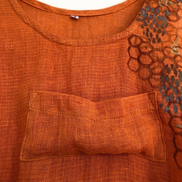 Vintage Oversized Lagenlook Beachy Coastal Summer Tank Top Size Small - Picture 4 of 14